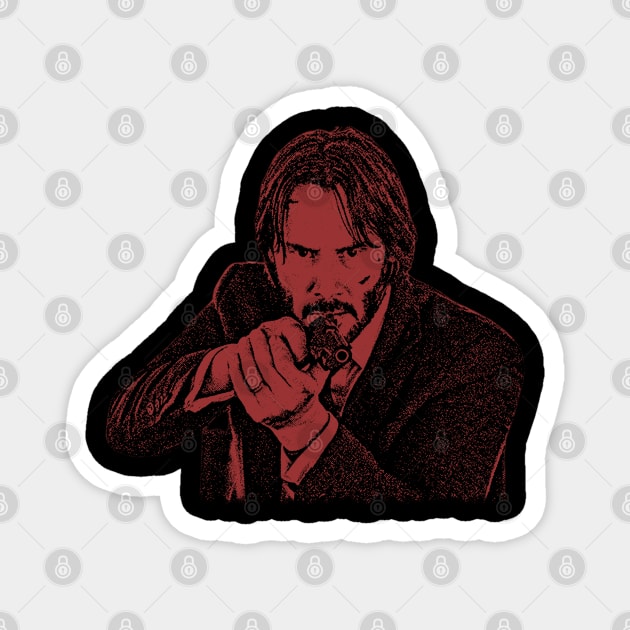 John Wick Gun Magnet by Lowchoose