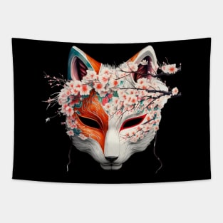 Kitsune Sakura Japanese Tapestry