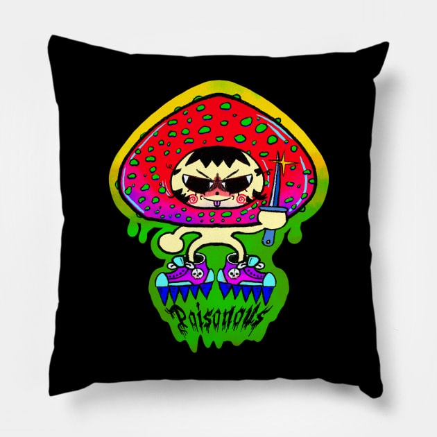 Poison little Mushroom! Pillow by ToastGoblin