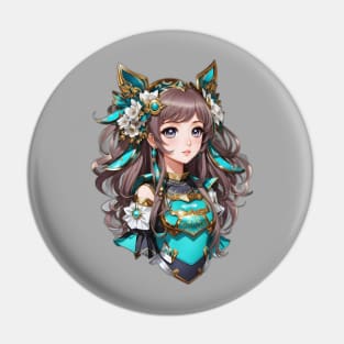 Cetus Reverie: Ethereal Anime Character Art Pin