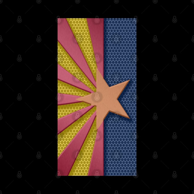 Arizona Flag Metal Look by E