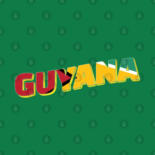 Guyana Vintage style retro souvenir by DesignerPropo