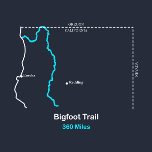 Route Map of the Bigfoot Trail T-Shirt