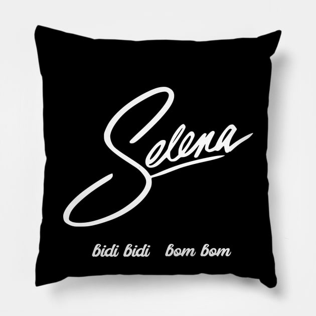 Selena Quintanilla Bidi Bidi Bom Bom Pillow by thegoldenyears