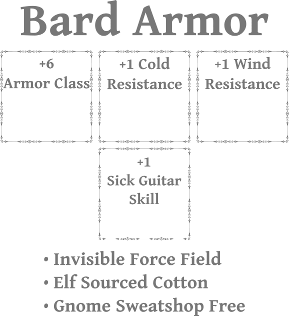 Bard Armor: Role Playing DND 5e Pathfinder RPG Tabletop RNG Kids T-Shirt by rayrayray90