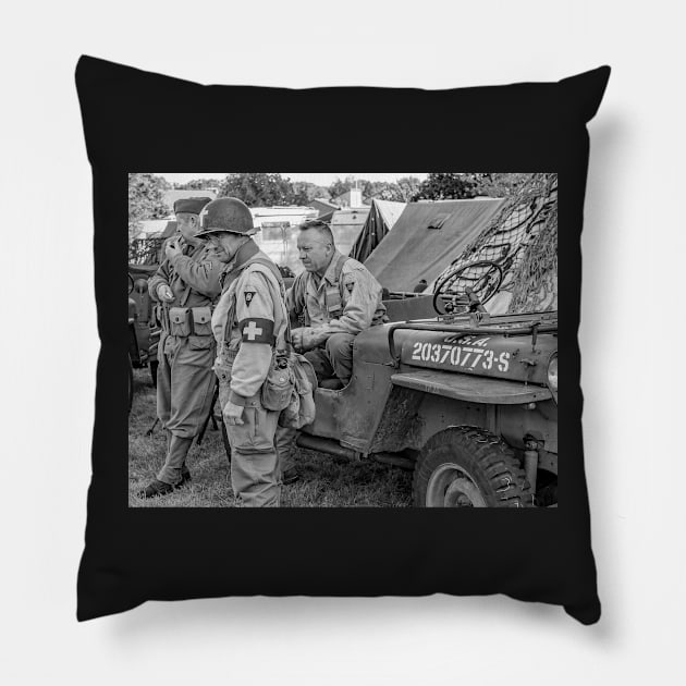 World War 2 re-enactment Pillow by yackers1