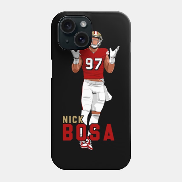 Nick Bosa Phone Case by origin illustrations