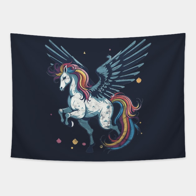 Vintage Unicorn Tapestry by NineBlack