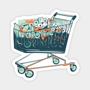 TOILET PAPER SHOPPING CART Magnet