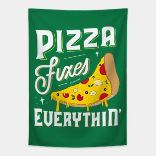 Pizza Fixes Everything Tapestry