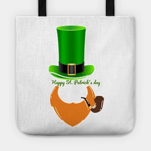 Brown beard st. Patricks day Tote