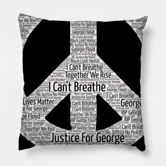 Black Lives Matter Remembering George Floyd Pillow by xena