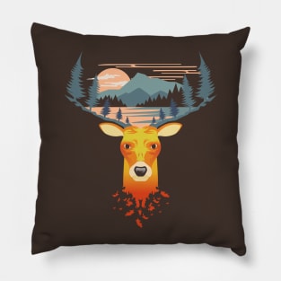 Deer forest's spirit Pillow