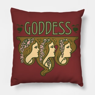 Art Nouveau Goddess Pillow