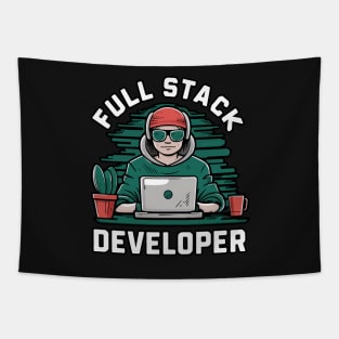 Full Stack Developer Hacker Themed Tapestry