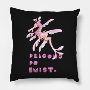 Dragons do exist! Seahorse  pin Pillow