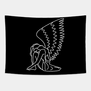 Woman With Wings Art Tapestry