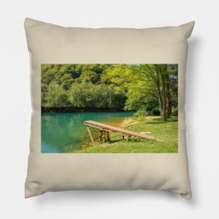 River Una Near Orasac in Bosnia Pillow