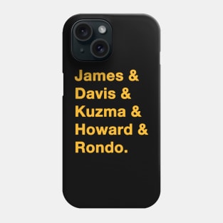 2020 LA Laker Greats Yellow Phone Case