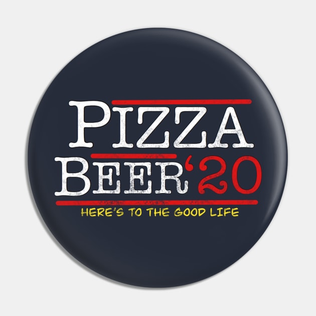 Pizza And Beer Election Pin by Milasneeze