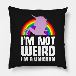 Unicorn with rainbows Pillow