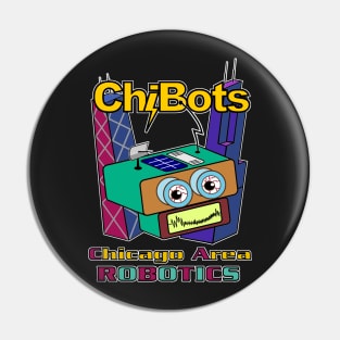 ChiBots - Funky (white border) Pin