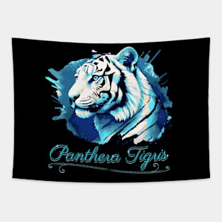 PANTHERA TIGRIS SIBERIAN TIGER WHITE ABSTRACT Tapestry