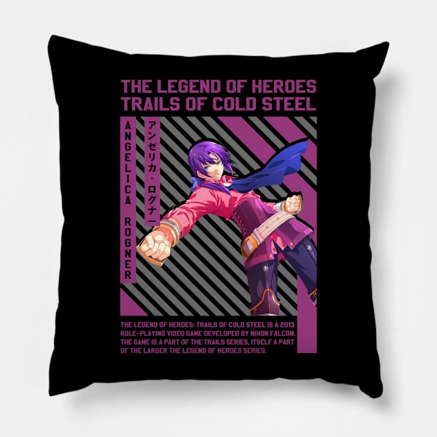 Angelica Rogner | Trails Of Cold Steel Pillow by GuruBoyAmanah