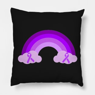 Ibd Awareness Purple Rainbow Pillow