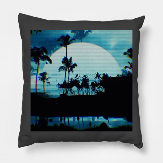 AM LoFi monochrome Kona Pillow by lofi_retrowave