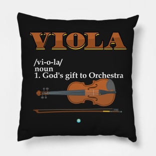 Funny Viola Classical Music Lover Gift Pillow