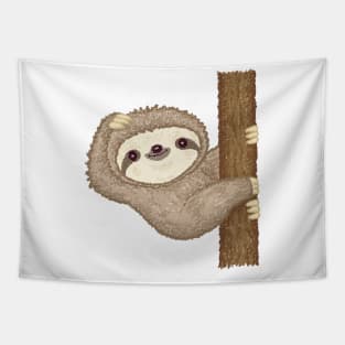 Shy sloth Tapestry