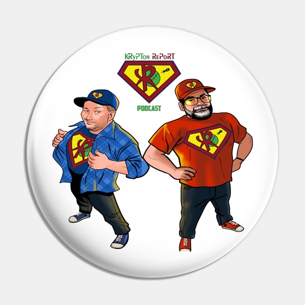 New Logo Transparent Pin by Krypton Report Podcast 