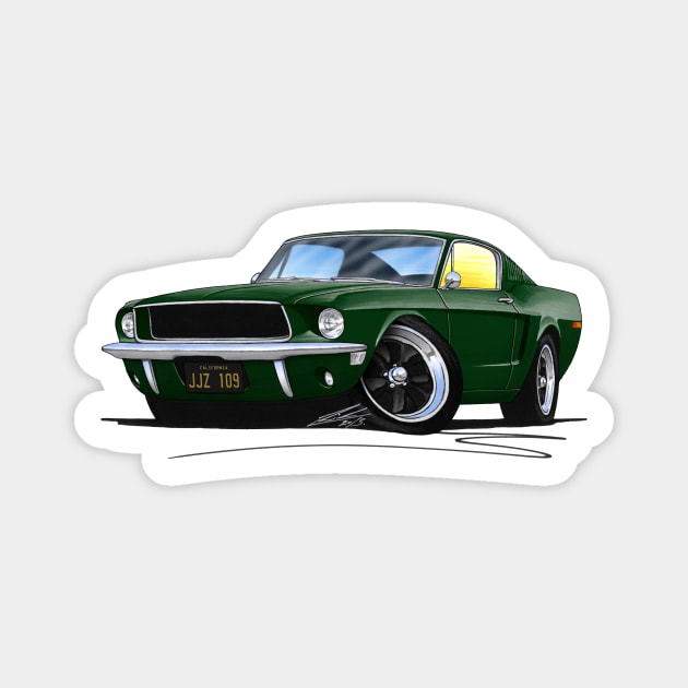 Ford Mustang Bullitt Magnet by y30man5