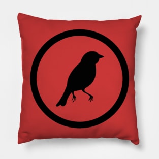 Bird black Pillow