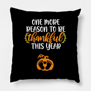 Thanksgiving More Thankful Pregnancy Announcet Mom Pillow