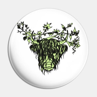 scottish cow green Pin