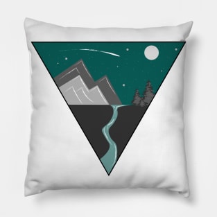 Mountains at Night Pillow