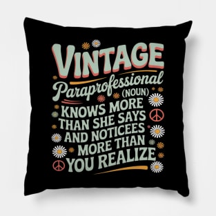 Paraprofessional Educator Intervention Teacher Pillow