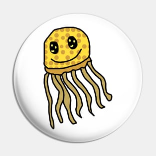 Yellow Poke Dot Jellyfish Pin