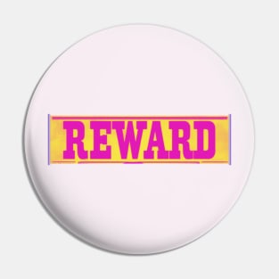 White and pink Reward Pin