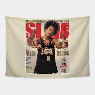 Allen Iverson Who Defined // Vintage Cover Style Tapestry