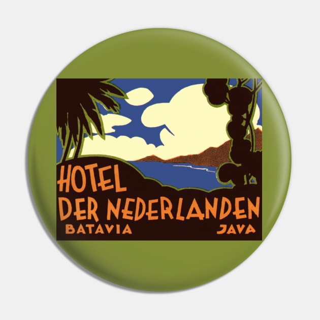 Vintage Travel Poster, Batavia, Java Pin by MasterpieceCafe