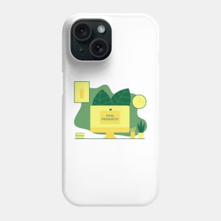 iMac flat illustration design Phone Case