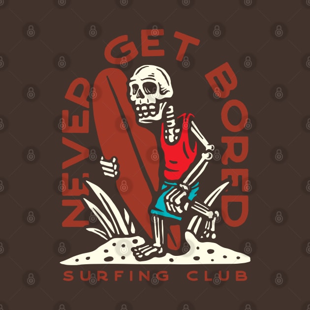 Skeleton Surfing by designtshirtcity