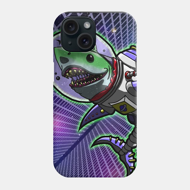 Space Shark Phone Case by AJH designs UK