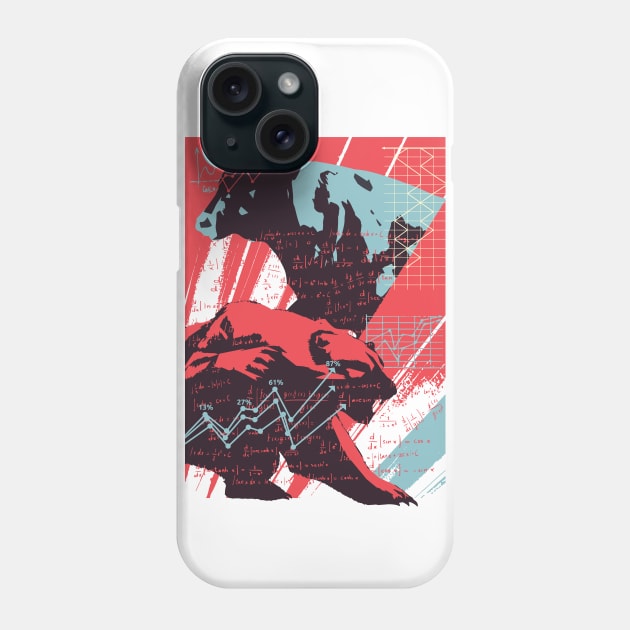 Stock Market Bull and Bear Phone Case by madeinchorley