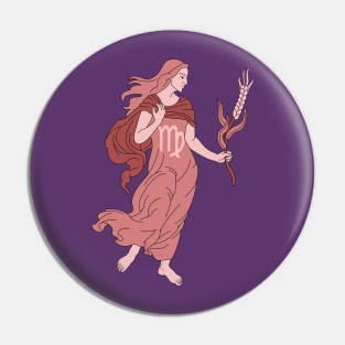 Virgo (Baby Pink) Pin