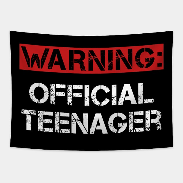 Official Teenager T-Shirt - Funny 13th Birthday Gift Tapestry by Ilyashop