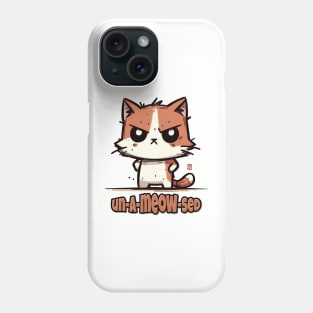 un-a-MEOW-sed Cartoon Cat | Cute Angry Kitten Tee | Light Phone Case